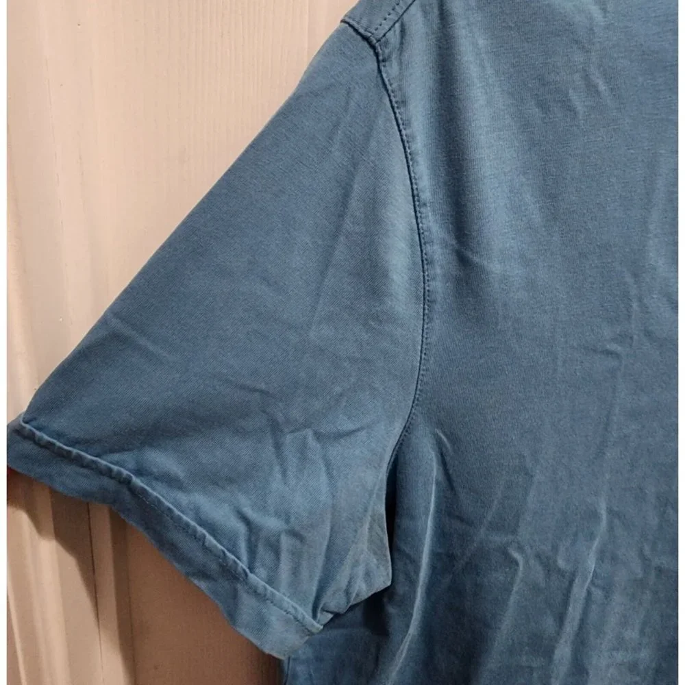 Banana Republic Short Sleeve Polo Shirt Men's‎ Size Medium 100% Pima Cotton Blue